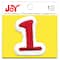 Joy&#xAE; Cooper Red Iron-On Embroidery Number
